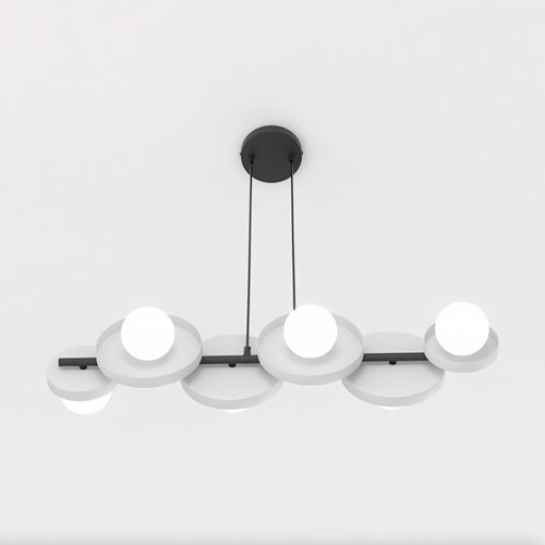 Lampa wisząca MODEL 6 BL GRAY loft, szara, metal