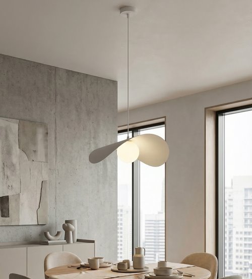 Lampa wisząca RITUAL 1L WHITE nowoczesna, biała, metal