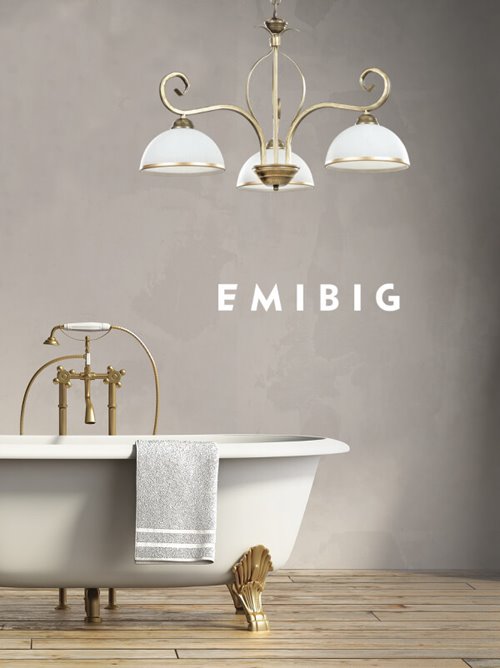 Żyrandol WIVARA 3 GOLD tradycyjny, klasyczny, klosz, złoty