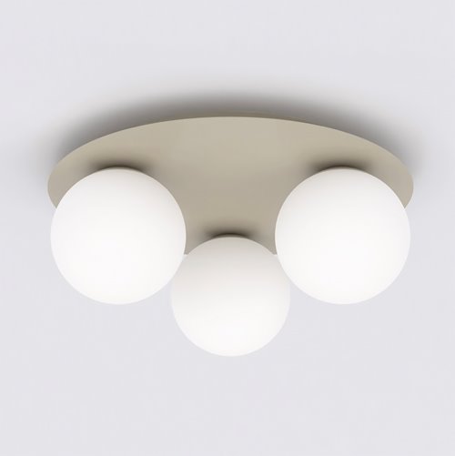 Lampa sufitowa SOLAR 3 MOKKA OPAL nowoczesna, beżowa, biała