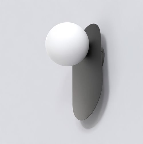 Kinkiet VIVA K1 BLACK nowoczesny, czarny, metal