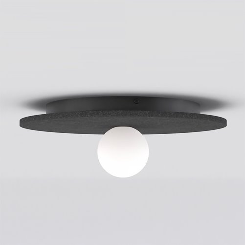 Plafon CALMA 1M BLACK nowoczesny, klosz, filc, czarny