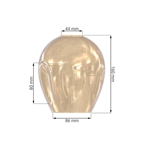 Klosz szklany ISTAR miodowy