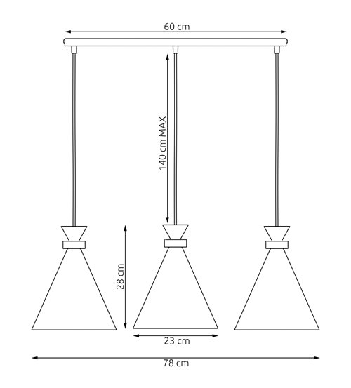 Lampa wisząca ZERO 3 MOKKA nowoczesna, beżowa, metal, drewno