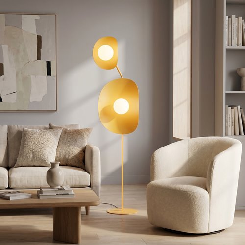 Lampa podłogowa DELULU LP2 ORANGE nowoczesna, pomarańczowa