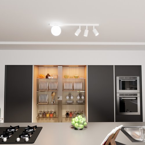 Lampa sufitowa BASTER 4 WHITE nowoczesna, minimalistyczna
