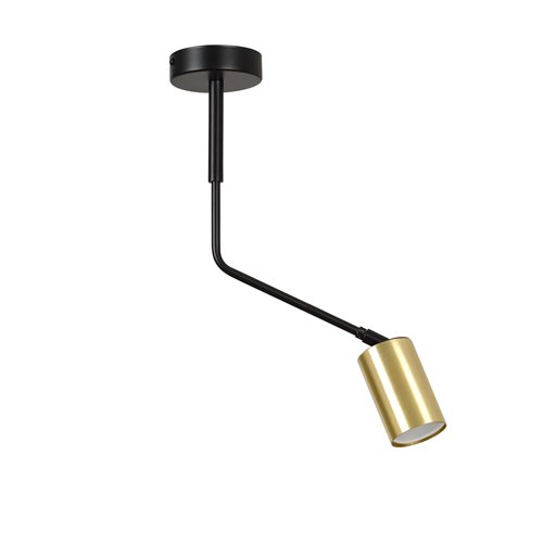 Lampa sufitowa VERNO 1 BLACK nowoczesna, metal, czarno/złota