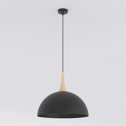 Lampa wisząca NAUTICA 1L BLACK nowoczesna, czarna, metal