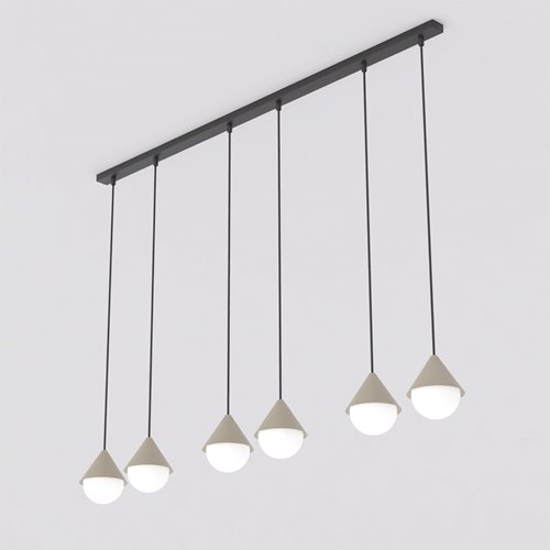 Lampa wisząca GIRO 6 PREM MOKKA nowoczesna, beżowa, metal