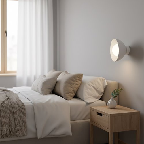 Kinkiet BIBI K1 WHITE nowoczesny, biały, metal