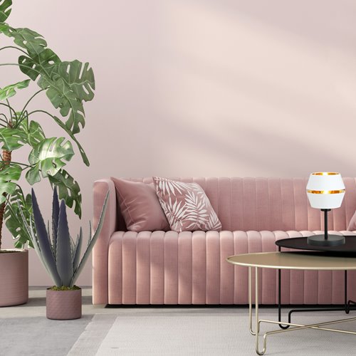 Lampka nocna PIANO LN WHITE/GOLD abażur czarna/biała/złota