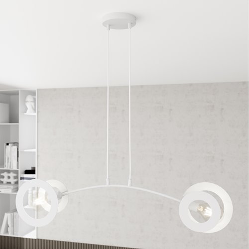 Lampa wisząca EUFORIA 2 WH nowoczesna, biała, metal