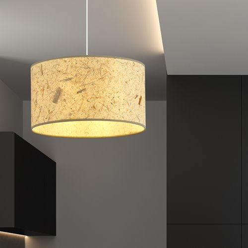 Lampa wisząca ASTON 1 CORK wyjątkowa, duży abażur, korek