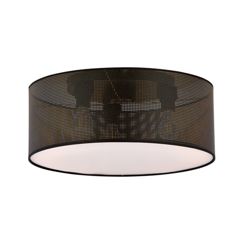 Lampa sufitowa ASTON 3 BLACK/GOLD abażur, czarno/złoty