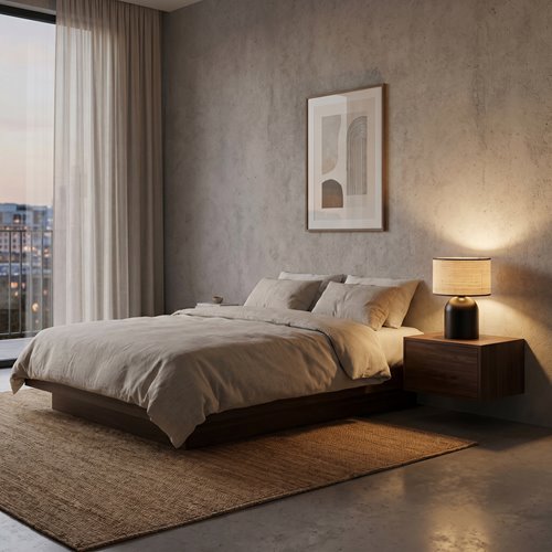 Lampka nocna ASPEN LN1 BLACK/RATTAN wyjątkowa, ponadczasowa
