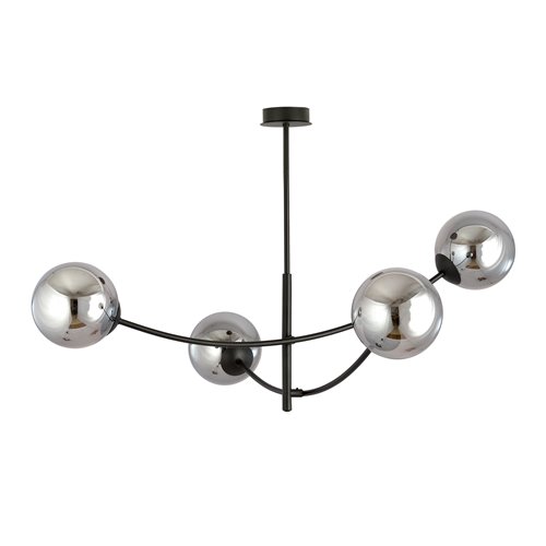 Lampa sufitowa HUNTER 4 BLACK/GRAFIT klosze czarna/grafit