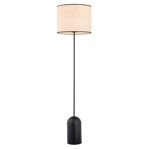 Lampa podłogowa ASPEN LP1 BLACK/RATTAN wyjątkowa, boho