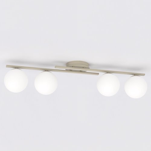 Lampa sufitowa KAIRO 4 MOKKA OPAL plafon, klosz, beżowa