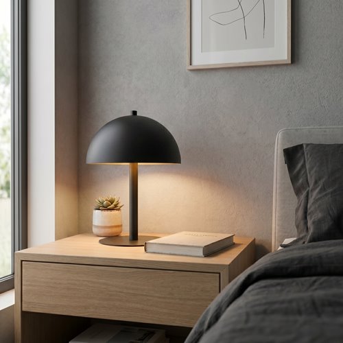 Lampka nocna MOGU LN2 BL BLACK metal, czarna, loft
