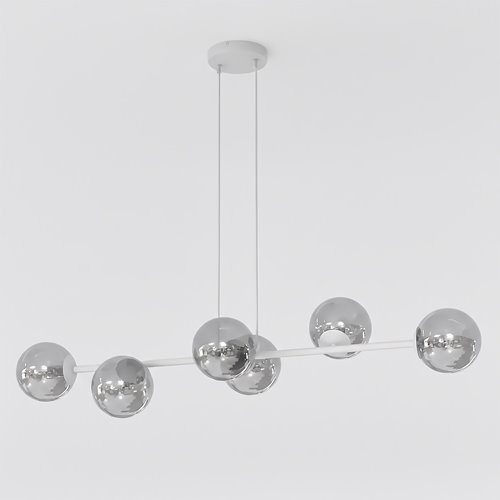 Lampa wisząca MAGNUS 6 GRAY GRAFIT nowoczesna, klosz, szara