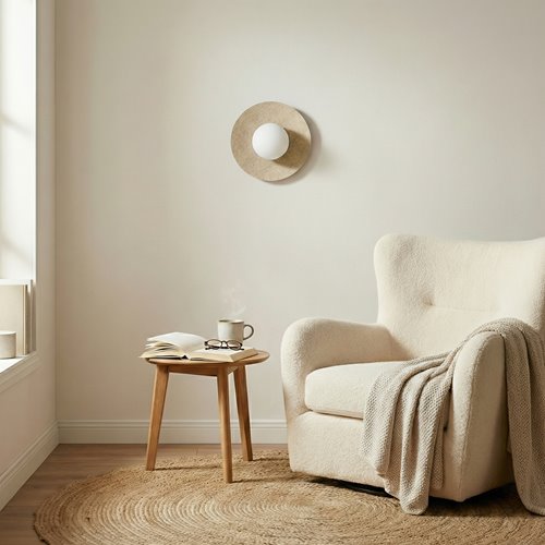 Kinkiet CALMA S K1 BEIGE nowoczesny, klosz, filc, beżowy