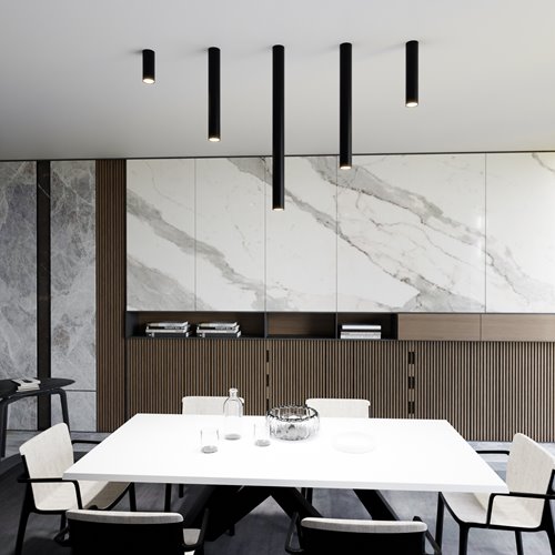 Lampa sufitowa TECNO 1XL BLACK nowoczesna, spot, czarna