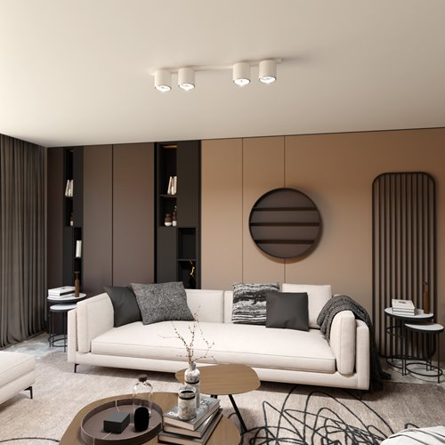 Lampa sufitowa NANO 4 WHITE minimalistyczna, listwa, biały
