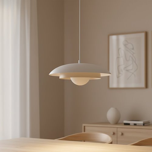 Lampa wisząca SKIN 1 WH MOKKA nowoczesna, biała, metal