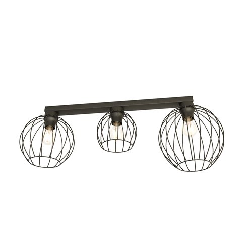 Lampa sufitowa NEST 3 BL loft, plafon, czarna