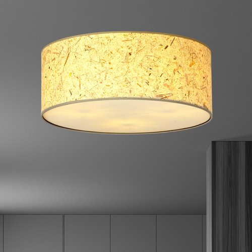 Lampa sufitowa ASTON 3 CORK wyjątkowa, duży abażur, korek