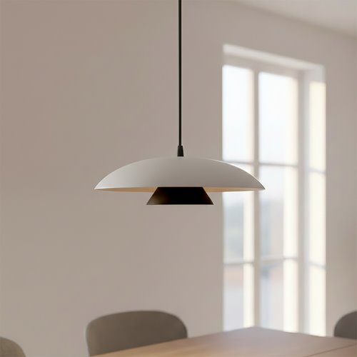 Lampa wisząca BABEL 1 WHITE BL nowoczesna, biała, metal