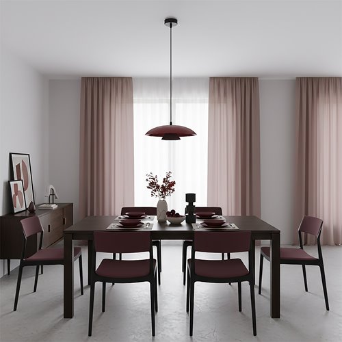 Lampa wisząca BABEL 1 BURGUNDY BL nowoczesna, burgund, metal