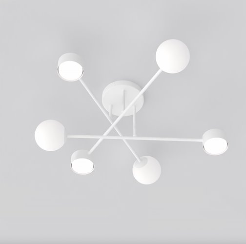 Lampa sufitowa HOLON 6 WHITE plafon, biała, metal
