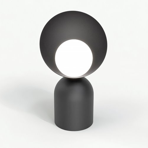 Lampka nocna BOTO LN1 BLACK metal, czarna, loft