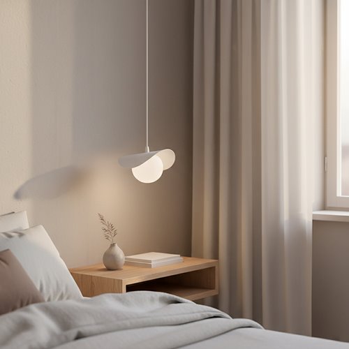 Lampa wisząca RITUAL 1S WHITE nowoczesna, biała, metal