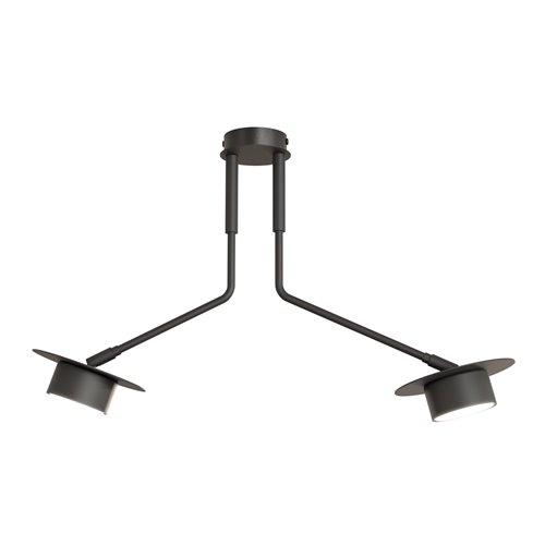 Lampa sufitowa MIZU 2 BL BLACK plafon, czarna, metal, loft