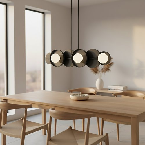 Lampa wisząca MODEL 6 BLACK loft, czarna, metal