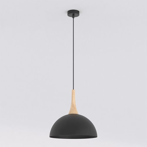 Lampa wisząca NAUTICA 1S BLACK nowoczesna, czarna, metal
