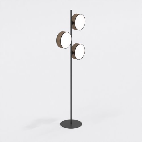 Lampa podłogowa DRUMZ LP3 BROWN nowoczesna, brązowa, abażur