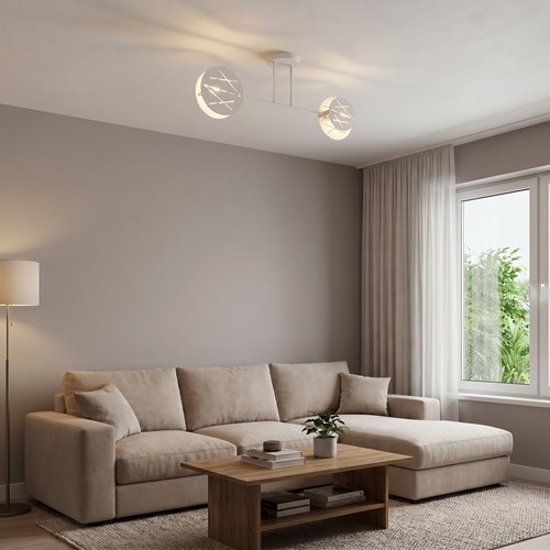 Lampa sufitowa FRICK 2 WH nowoczesna, biała, metal