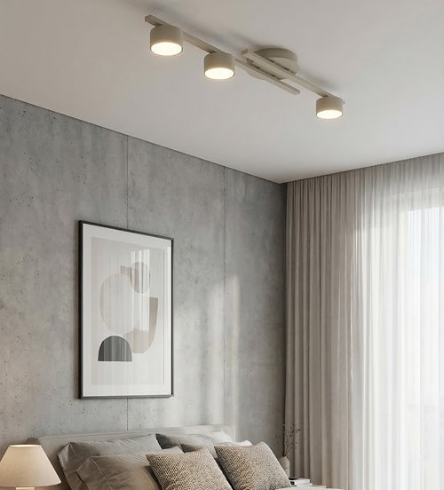 Lampa sufitowa FRAGMENT 3 MOKKA loft, beżowa, metal