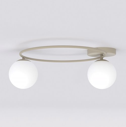 Lampa sufitowa SOPRA 2 MOKKA OPAL plafon klosze beżowa biała