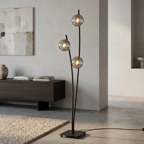 Lampa podłogowa HUNTER LP3 BLACK/GRAFIT klosze czarna/grafit