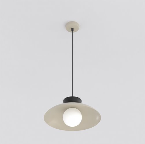 Lampa wisząca MULAN 1 MOKKA BL nowoczesna, beżowa, metal