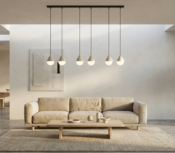 Lampa wisząca GIRO 6 PREM WHITE nowoczesna, biała, metal