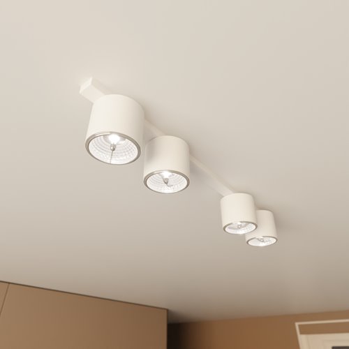 Lampa sufitowa NANO 4 WHITE minimalistyczna, listwa, biały