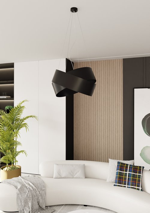 Lampa wisząca VIENO BLACK oryginalna regulowana metal czarna