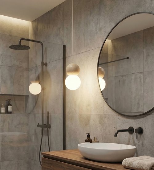 Lampa wisząca LOOP 1 MOKKA nowoczesna, beż, drewno, klosz