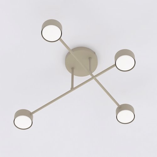 Lampa sufitowa HALO 4 MOKKA minimalistyczna, beżowa, metal