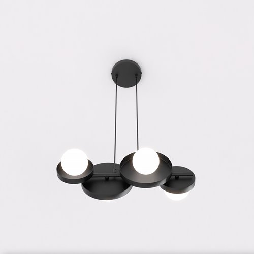 Lampa wisząca MODEL 4 BLACK loft, czarna, metal